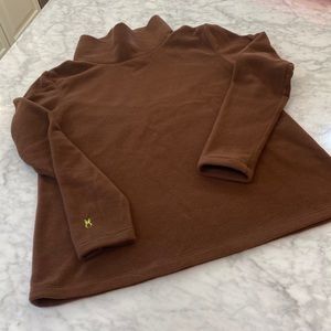 Dudley Stephens (Size Medium) Greenpoint turtleneck in Cocoa Vello Fleece